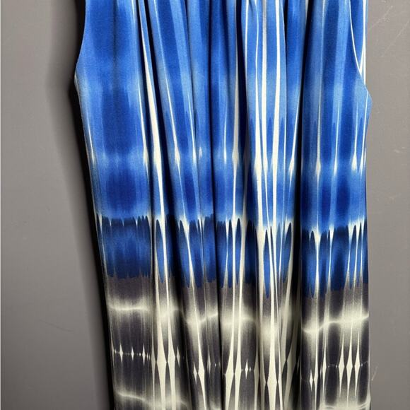 Maggy London Blue and Gray Sleeveless Halter Dress With Pockets Size 6 - Picture 3 of 6